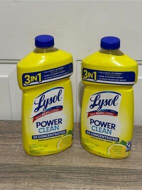 Lysol Power Clean Multi-Surface Cleaner, 2x Concentrated Pour, Lemon & Sunflower